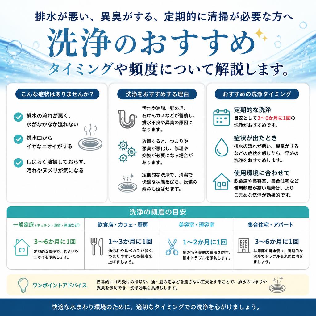 排水管洗浄のタイミング